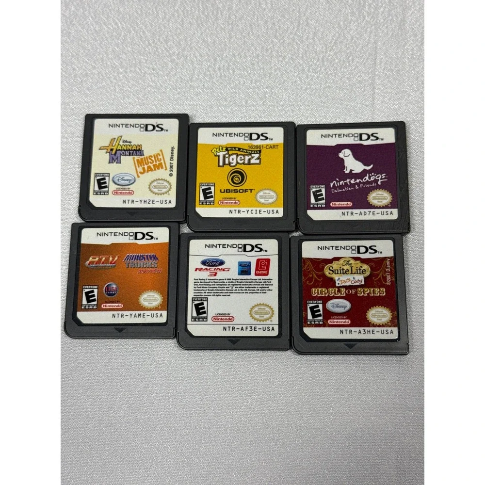 Nintendo DS Video Game Lot 6 Games Multicolor Nintendogs Disney Racing